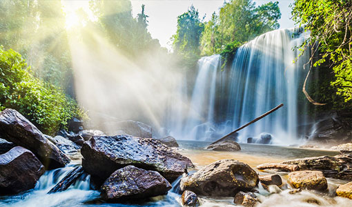 Водопад в Камбоджи