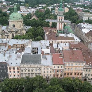 Вид на площадь Рынок во Львове